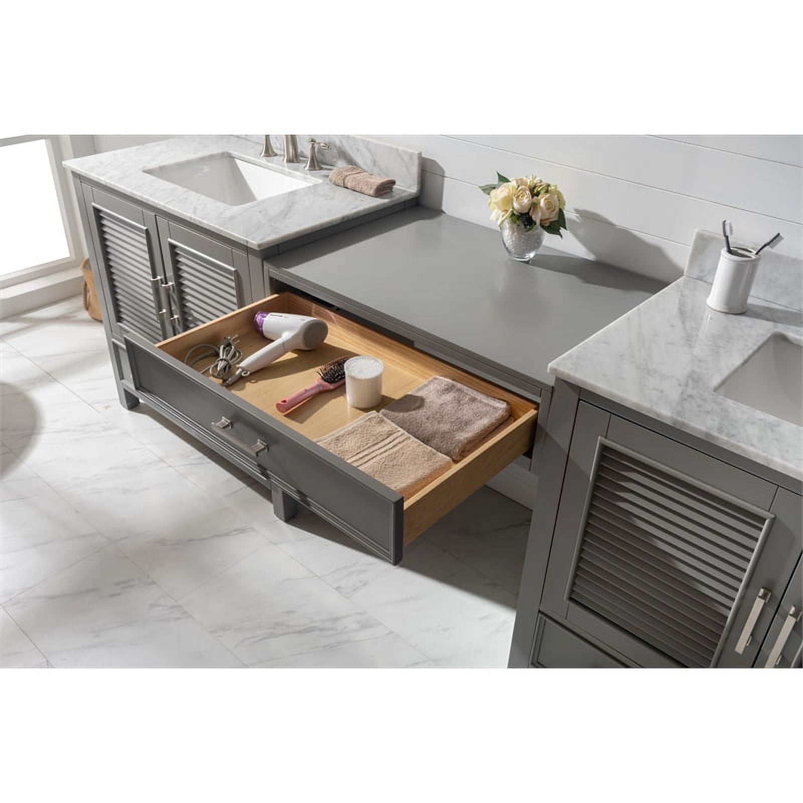 Karl home Front Compartment 1-Piece Gray 20 in. ABS+PC