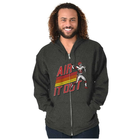 Football Quarterback Air It Out Zip Hoodie Sweatshirt Men Brisco Brands S