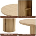 thumbnail image 4 of Round Dining Table for 4-6, PAPROOS 47'' Large Wood Kitchen Table, Dining Room Table with Storage & Wide Tabletop, Circle Dining Table Dinner Table for Kitchen Dining Room, Natural(Only Table), 4 of 10