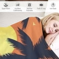 thumbnail image 3 of Nawypu Japanese Samurai Palm Tree Vaporwave Blanket Flannel Blankets Super Soft Plush Furry Blanket for Bedding Couch and Plush House Warming Decor Gift Idea, 3 of 6