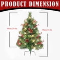 thumbnail image 3 of MOQIN Arbres de Noël Pré-Éclairés, Décorations de Jardinières de Vacances, Remplisseur de Jardinières de Noël 2024 avec Cônes, Baies Dorées et Rouges Décorations de Noël Éclairées pour Extérieur, 3 of 9