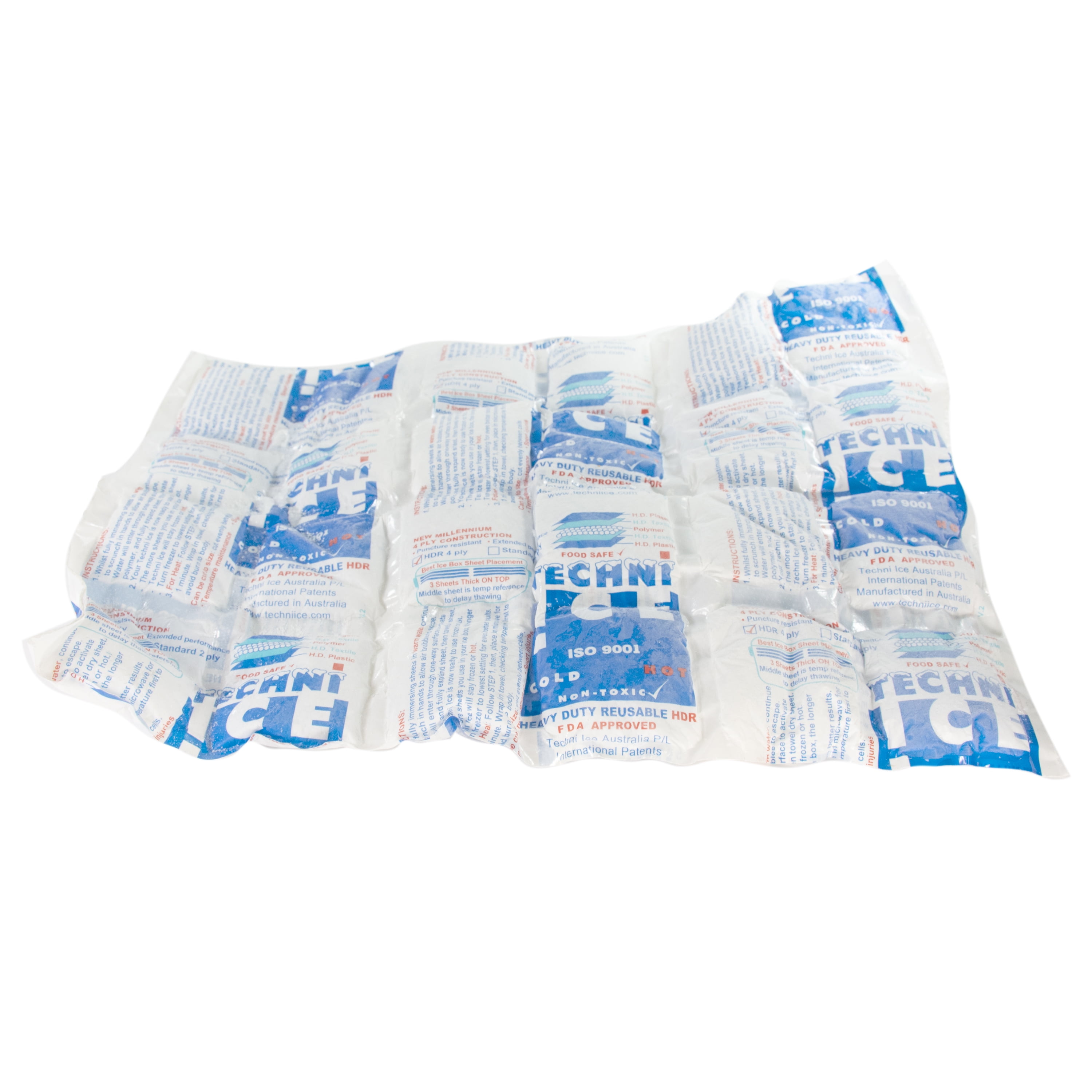 Techni Ice Heavy Duty 4 Ply Reusable Ice & Heat Packs (20 sheets)