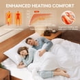 thumbnail image 5 of Vccoem Heated Mattress Pad Queen Size, Dual Zone Electric Bed Warmer with 9 Heat Settings & 4 Timer Options, Machine Washable, White, 5 of 10