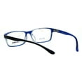 thumbnail image 4 of Classic 54mm Narrow Rectangular TR90 Plastic Optical Eyeglasses Frame Black Blue, 4 of 4