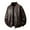 #322-Brown, variant on Handshe Men's Leather Jacket, Windproof Loose Fit Solid Color, Long Sleeve Hoodless for Casual Daily Wear