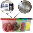 thumbnail image 3 of 4 Sacs de Rangement Alimentaires Réutilisables en Silicone, Sac Alimentaire Extensible, Sacs de Conteneurs Scellés Clip Ziplock en Plastique, 3 of 5