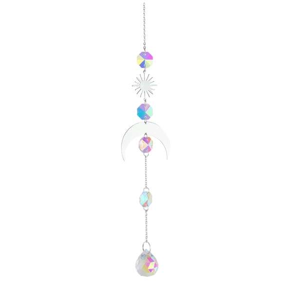 Adornos Colgantes Ygjytge Wind Chime Crystal Catcher Prismas Luna 5
