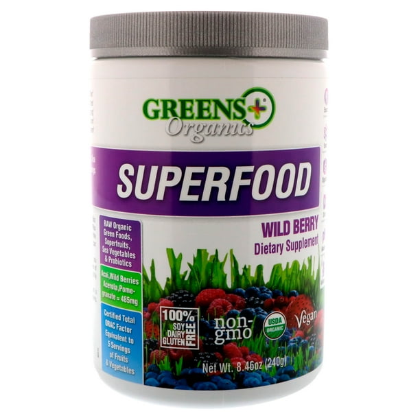 Greens Plus Organics Superfood, Wild Berry, 8.46 oz (240 g) Walmart