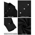 thumbnail image 4 of sogami Men's Cotton Linen Henley Shirts Long Sleeve Casual Button Down Shirt Roll-up, 4 of 6