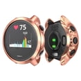 thumbnail image 3 of Electroplated Watch Shell Watch Case Protective Watch Cover Frame Compatible for Garmin Forerunner 245 Music Smartwatch (Rose Gold), 3 of 5