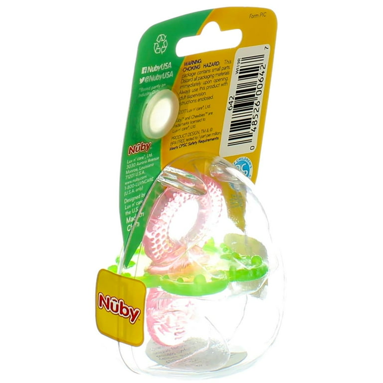 Nuby Chewbies Silicone Teether Colors May Vary 1 Pack
