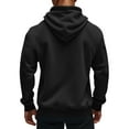 thumbnail image 4 of Dresfit Mens Quarter Zip Sweatshirts Hooded Big and Tall Pullover Fleece Long Sleeve Workout Hoodies Winter Fall Warm Zipper Lined Tops Black 2XL, 4 of 9