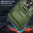 thumbnail image 4 of KOMI for Google Pixel 9a Case with Screen Protector and with Camera Cover, 360°Military Grade Rotatable Kickstand (Heavy Duty) Shockproof Protective, Case for Google Pixel 9a Army Green, 4 of 5