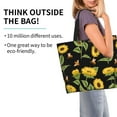 thumbnail image 3 of Bingfone Canvas Tote Bag For Women With Inner Pocket Aesthetic Cute Shopping Tote Bags Reusable Grocery Bags-Bees And Sunflowers, 3 of 9