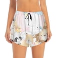 thumbnail image 3 of Uemuo Cute Animals Pattern Women's Athletic Shorts High Waisted Running Shorts with Liner Pockets Gym Elastic Workout Shorts-Medium, 3 of 9