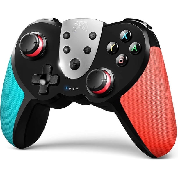 Wireless Pro Controller Compatible with Switch/Switch Lite/Switch OLED - Premium Joypad for Video Games (Blue/Red)