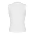 thumbnail image 4 of Kureaily Slim Fit Sleeveless Semi High Neck Tank Top Stretch Basic Casual Tee Shirt Blouse For Daily Wear Casual Basic Tops, 4 of 4