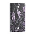 thumbnail image 2 of Yayeee Blank Wall Plate Cover 1-Gang 4.5"x2.7" Home Unused Decorative Outlet, Light Purple Flowers, 2 of 7