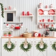 thumbnail image 2 of 10.6Inch Small Christmas Wreaths for Kitchen Cabinet,Artificial Christmas French Pine Wreath with Beige Bow for Home Decor, 2 of 4