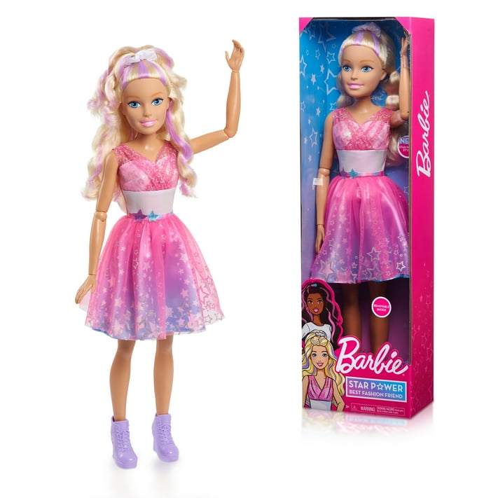 Just Play Barbie 28-inch Best Fashion Friend Star Power Doll, Blonde