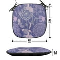 thumbnail image 4 of Boho Chair Seating Cushion Set of 6, Pattern Design Outline Dreamcatchers and Roses, Seat Pads for Office with Anti-slip Backing, 16"x16", Lavender Dark Lavender, by Ambesonne, 4 of 6