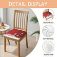 thumbnail image 2 of Red Christmas Snowflake Seat Covers for Dining Room Chairs Set Of 4,Stretch Printed Washable Chair Seat Cover with Elastic Ties and Button,Removable Waterproof Couch Cushion Covers, 2 of 6