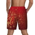 thumbnail image 4 of Uemuo Merry Christmas Pattern Mens Swim Trunks Quick Dry Board Shorts with Mesh Lining, Stretch Beach Shorts Quick Dry No-Chafing Board Shorts-Large, 4 of 9