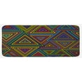 thumbnail image 1 of Geometric Kitchen Mat, Modern Design in Rainbow Colors Triangles Retro 80s Like Pattern Image Art, Plush Decorative Kitchen Mat with Non Slip Backing, 47" X 19", Multicolor, by Ambesonne, 1 of 1