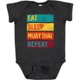 thumbnail image 3 of Inktastic Eat Sleep Muay Thai Repeat Boys or Girls Baby Bodysuit, 3 of 5