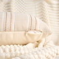 thumbnail image 3 of Unique Bargains Pack of 2 Striped Soft Cozy Cushion Cases Pillow Covers 20" x 12" Apricot, 3 of 7