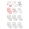 Child of Mine Baby Girls I Heart Mom & White Terry Cuff Socks, 12-Pack