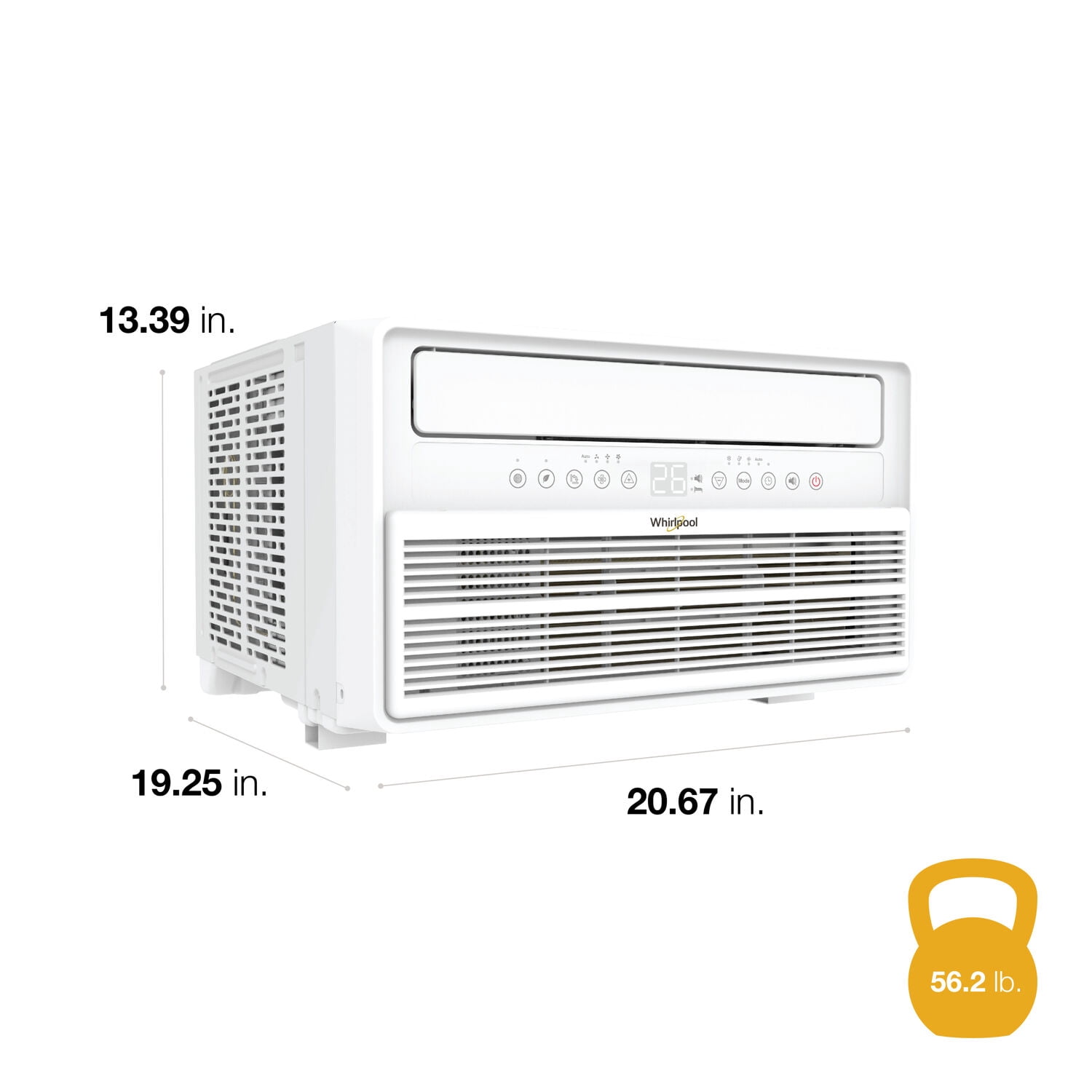 Whirlpool 8,000 BTU Window Mounted Inverter Air Conditioner with Remote Control, WHAW-081IN