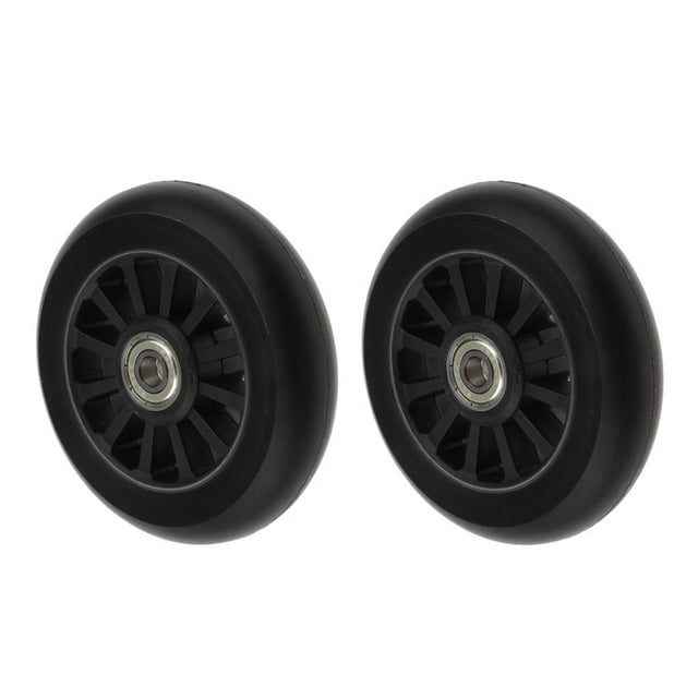 Almencla 2 Pcs Roues de Trottinette 100mm Roues de Chariot Remplacement Noir