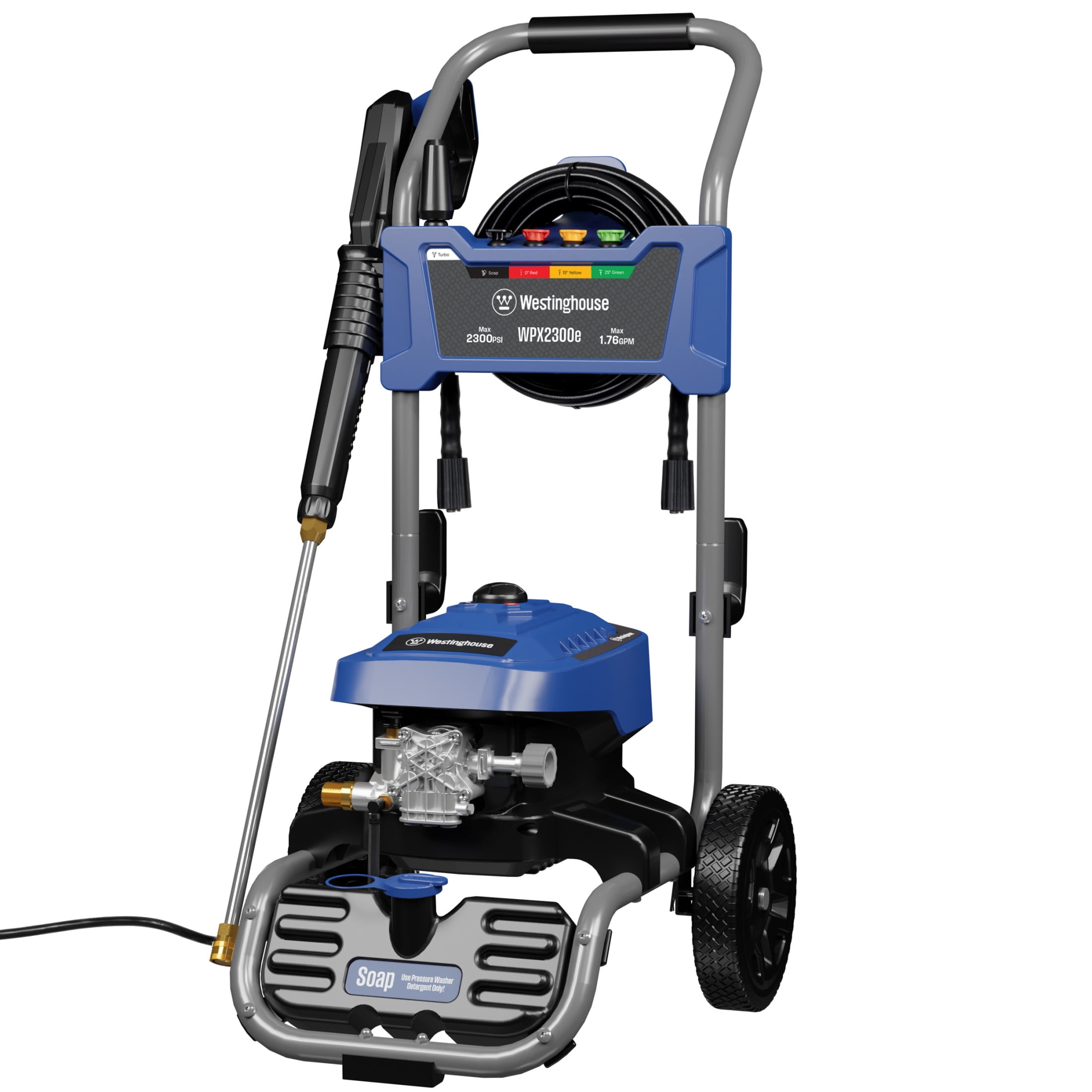 Westinghouse WPX2300e Heavy Duty 2300 Max PSI 1.76 Max GPM Electric Pressure washer with 5 Spray Tips and Soap Tank