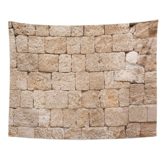 UFAEZU Original Medieval Limestone Facade in Ippoton Street The Knights Rhodes Old Town UNESCO World Heritage Wall Art Hanging Tapestry Home Decor for Living Room Bedroom Dorm 60x80 inch