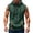Army Green, variant on Mens Tank Tops Sleeveless Zip Up Hoodie Workout Gym Running Muscle Shirts Lightweight Athletic Jacket with Pockets Black M
