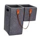 thumbnail image 3 of Cesta para ordenar escaleras, en forma de L, de fieltro, plegable, lavable Gris, 3 of 9