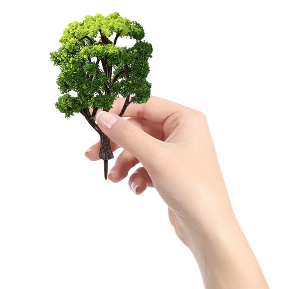 SOPOTUTU 12- Plastic Model Trees for Scenery, Miniature Decorations for Crafts, Living Room, Dioramas, and Projects