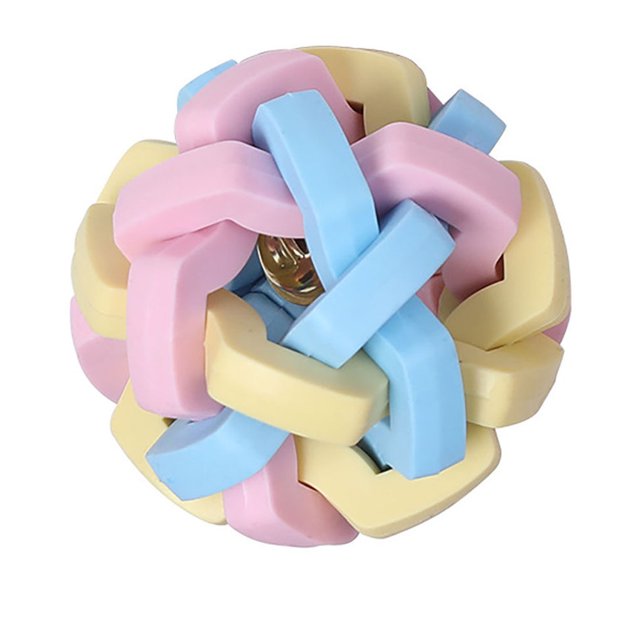 Methold Juguetes para masticar perros | Bola de campana de nudo fuerte resistente | Mascota Cachorro Goma Dentición Squeaky Suministros para perros L