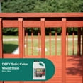DEFY Solid Color Wood Stain Dark Cocoa, 1 Gallon LongLasting Deck