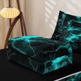 thumbnail image 6 of Homewish Green Neon Lightning Zipper Full Size Comforter Sets with Fitted Sheet and 2 Pillowcases,Modern Abstract Zipper Bedding Set,Black Reversible,4pcs, 6 of 8
