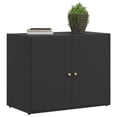 thumbnail image 2 of vidaXL Garden Storage Cabinet Black 100x55.5x80 cm Poly Rattan, 2 of 5