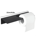 thumbnail image 2 of Portarollos de Papel Higiénico Negro, Portarrollos Adhesivo Que Se Adapta A la Mayoría de Tamaños de Rollos de Papel, Portarrollos de Papel Higiénico para Montaje en Pared, 2 of 5