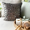 thumbnail image 3 of Pillow Case Zip, Grey Silver Pillow Case, Mirror Decorative Pillow Cover, Pillow Cover 14x14 inch (35x35 cm), Square Velvet Pillowcase, Polka Dot Contemporary Pillow - Mirror Shimmer, 3 of 10