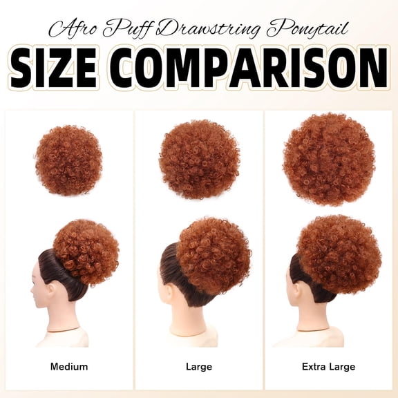 SHILIU-Afro Puff Drawstring Ponytail Extension for Black Women Afro Puff Bun Extension Short Afro Kinkys Updo Hairpieces for Black Women(350#)