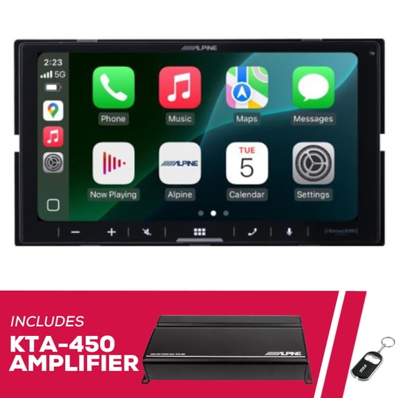 New Alpine iLX-W770-M 6.75" 2-DIN Multimedia Receiver w/ KTA-450 4-Channel Amplifier