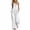 #07 White 【Mix & Match: Stock Up on Your Favorite Colors】, variant on Women's Casual 2 Piece Outfits, Rayon Blend Sleeveless V-Neck Top, Mid Waisted Solid Color Pants Sets With Pockets, Summer Travel Loungwear Loose Fit | TruBelle,Beige L