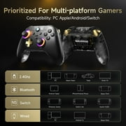 EasySMX Pro Wireless Gaming Controller with Charging Dock and Hall Effect Joysticks & Triggers, RGB Lighting for PC/iOS/Android/Switch