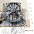thumbnail image 5 of Grey Rudder Coastal Blanket Soft Cozy Warm Throw Blanket for Couch, Plush Fuzzy Flannel Fleece Blankets for Sofa, Summer Beach Retro Ocean Bed Blankets Lightweight Gifts for Women, 30"x40", 5 of 9