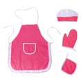 thumbnail image 1 of Juguetes de cocina Sunnimix 4pcs Delantal y sombrero cocina de juego, 1 of 6